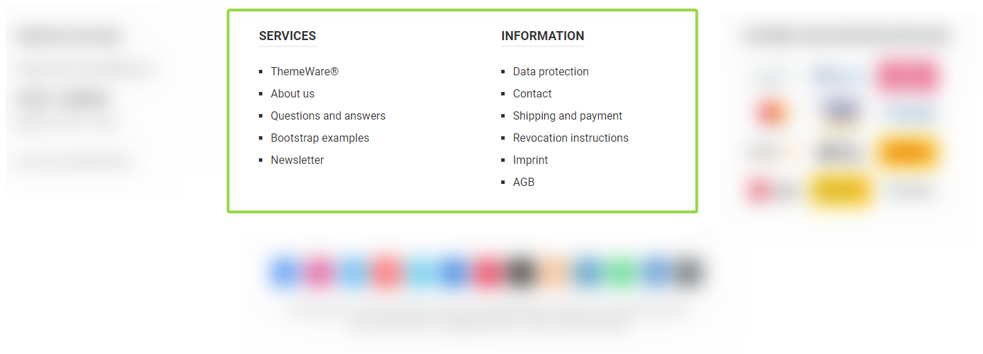 Widget "Footer-Navigation"